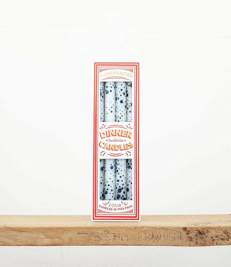 Archivist - Dinner Candles - Blue Splodge