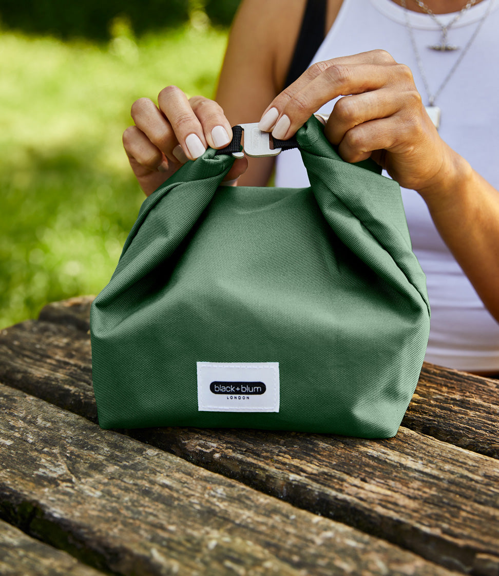 Black + Blum : Lunch Bag + Steel Lunch Box Bundle - Green